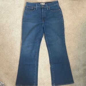 Madewell the perfect vintage flare crop jean in corgan wash